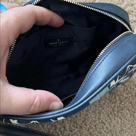 NWT! New! Kate Spade Spade Flower Jacquard Everything Mini Camera Bag Blue Multi - Picture 7 of 10